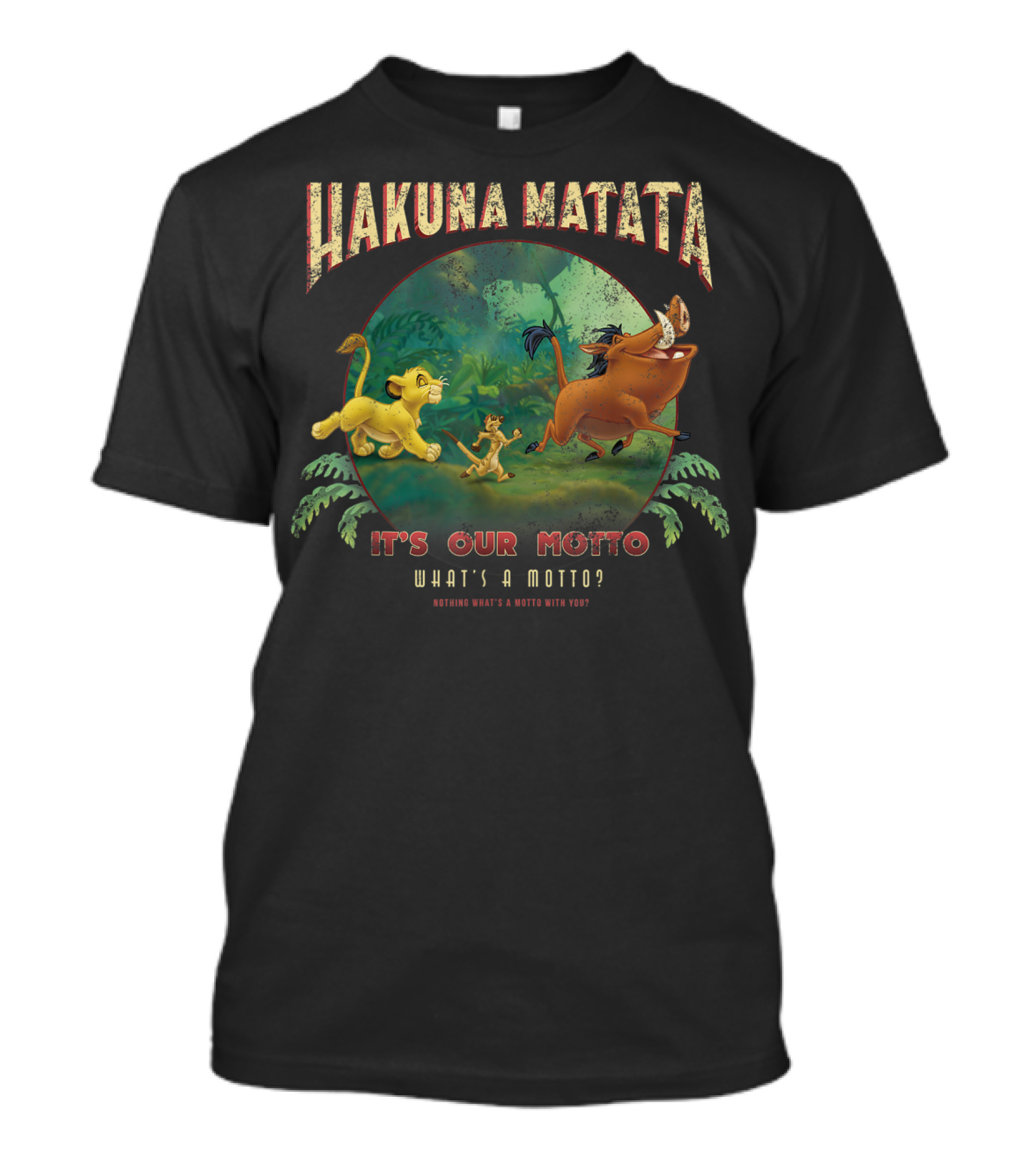 Hakuna Matata It's Our Motto Simba Timon Pumbaa Disney Lion King T-Shirt