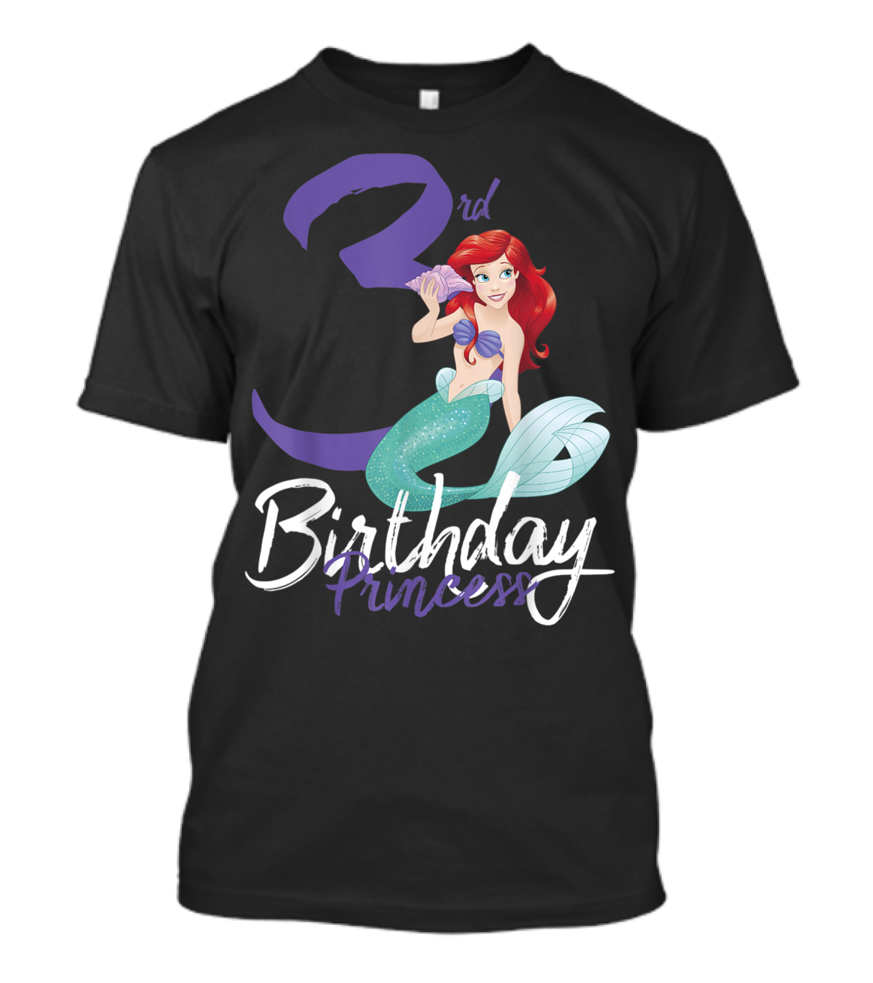 3rd Birthday Princess Little Mermaid Ariel Disney T-Shirt