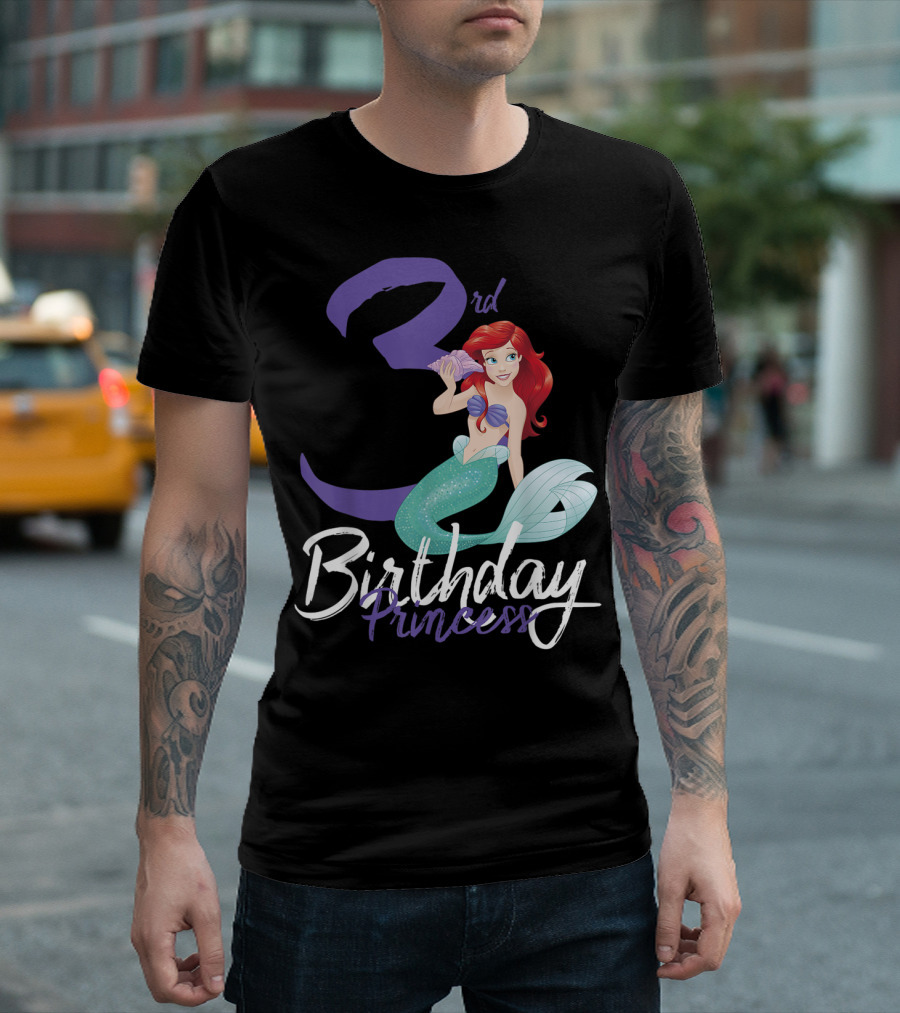 3rd Birthday Princess Little Mermaid Ariel Disney T-Shirt