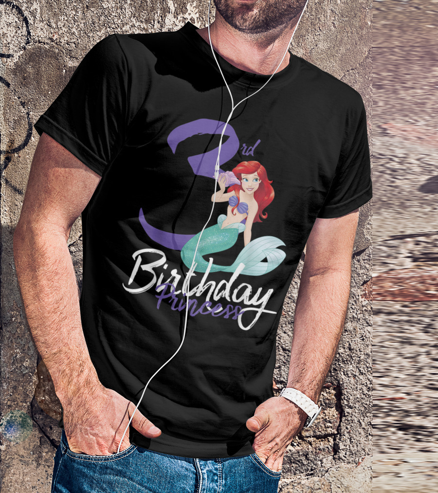 3rd Birthday Princess Little Mermaid Ariel Disney T-Shirt