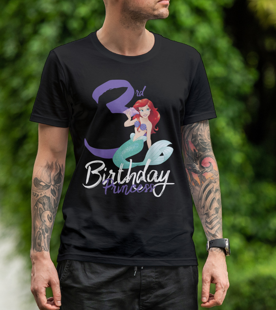 3rd Birthday Princess Little Mermaid Ariel Disney T-Shirt