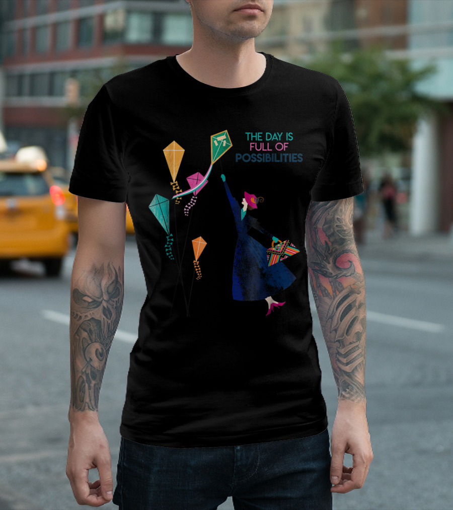 Disney Mary Poppins The Day Is Full Of Possibilities Kites T-Shirt