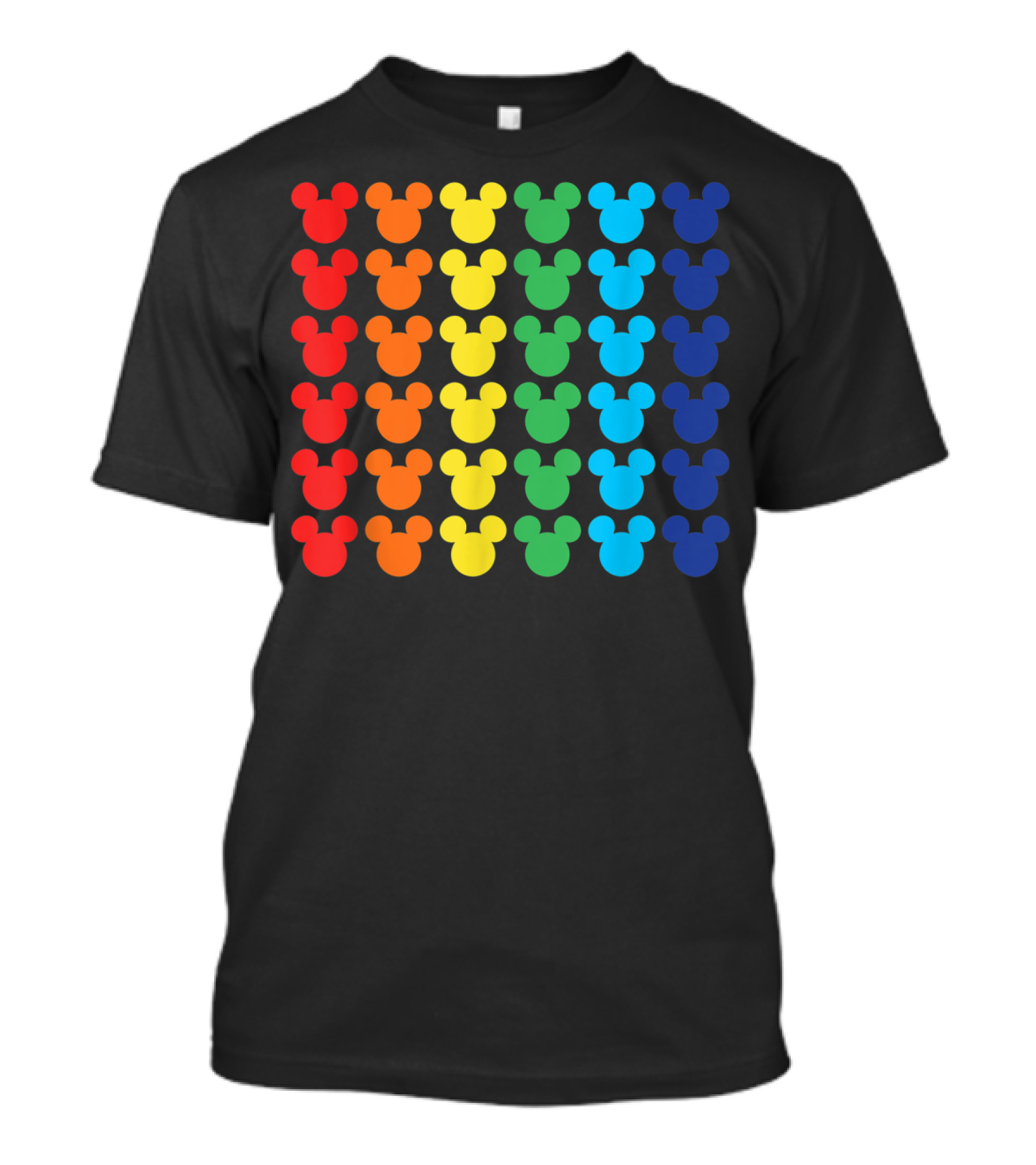 Disney Rainbow Mickey Mouse Heads T-Shirt