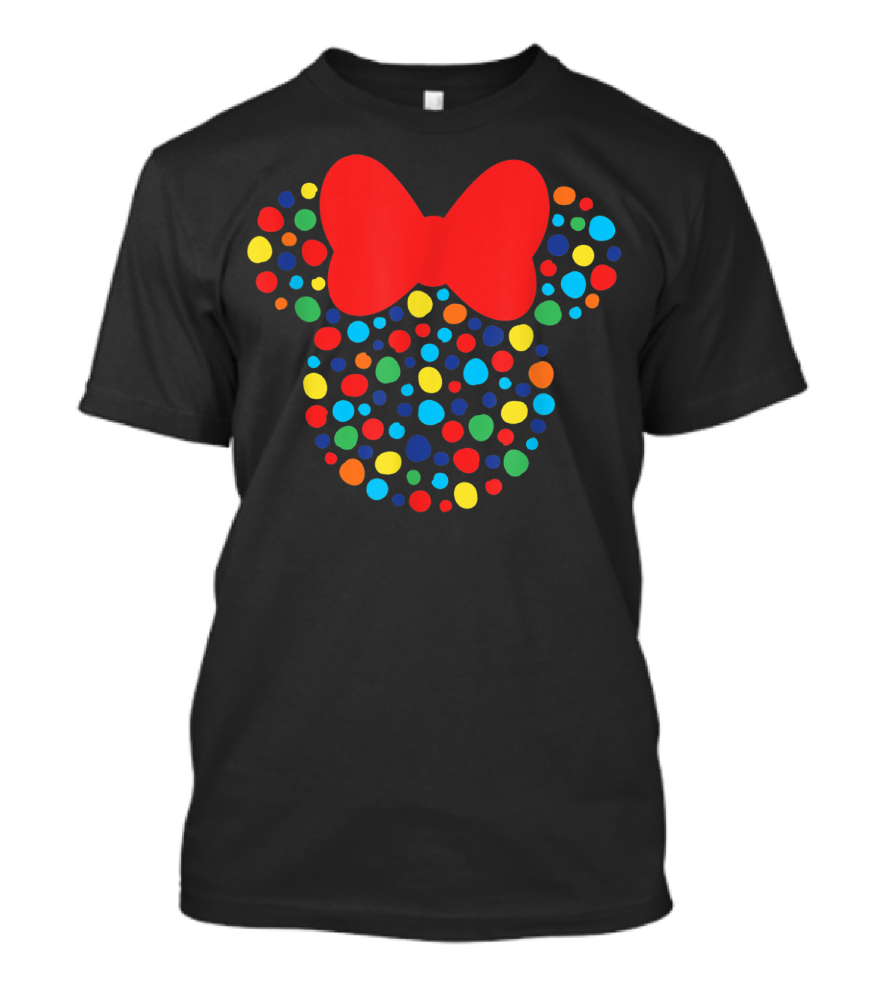 Disney Minnie Mouse Polka Dot Colorful Bow T-Shirt