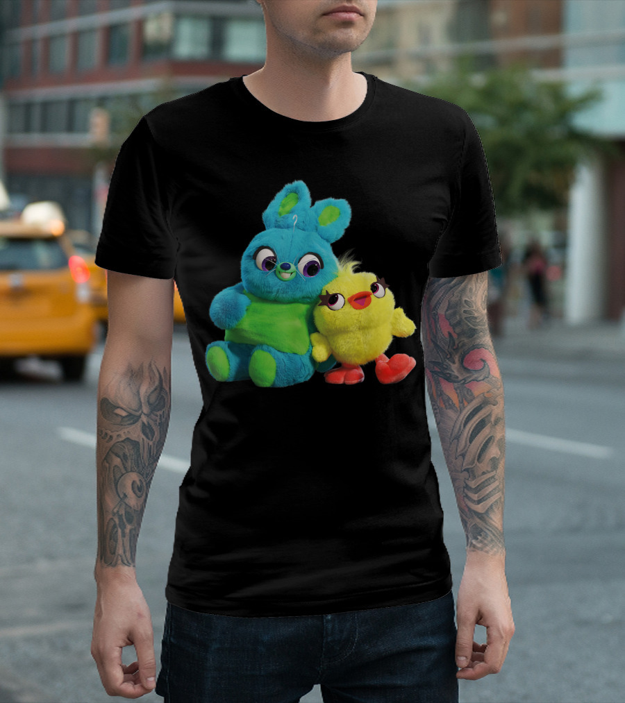 Disney Pixar Toy Story 4 Ducky And Bunny Plush Characters T-Shirt