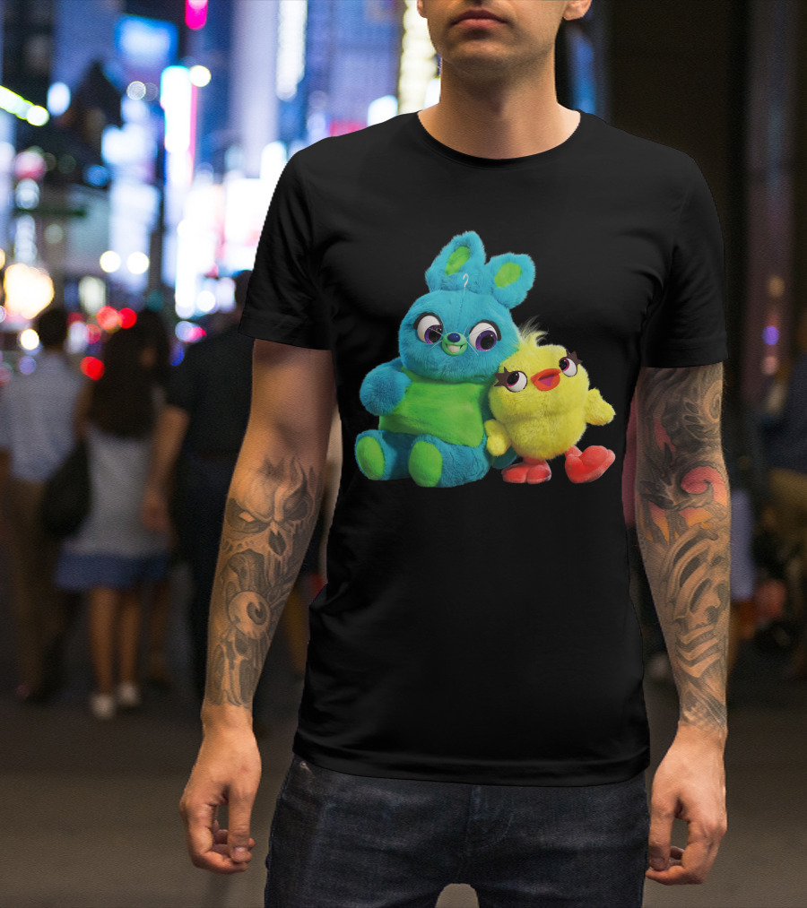 Disney Pixar Toy Story 4 Ducky And Bunny Plush Characters T-Shirt