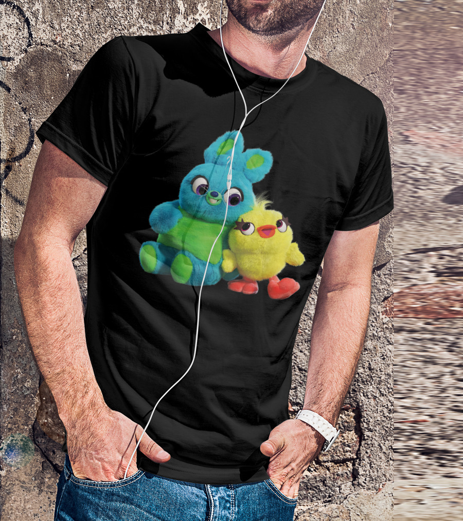Disney Pixar Toy Story 4 Ducky And Bunny Plush Characters T-Shirt