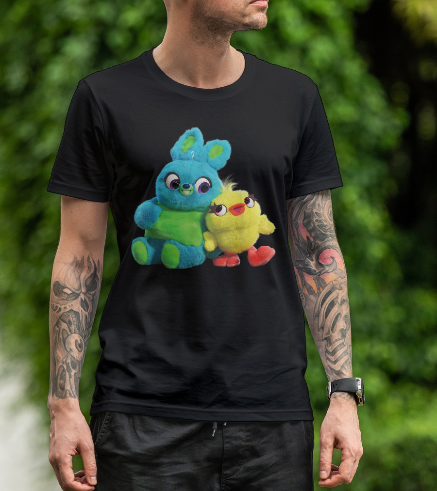 Disney Pixar Toy Story 4 Ducky And Bunny Plush Characters T-Shirt