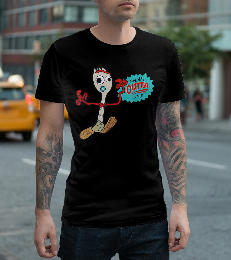 Disney Pixar Toy Story 4 Forky Get Me Outta Here T-Shirt