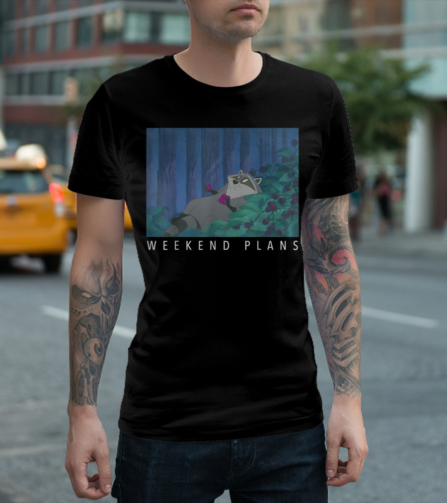 Weekend Plans Disney Pocahontas Meeko Relaxing in Nature T-Shirt