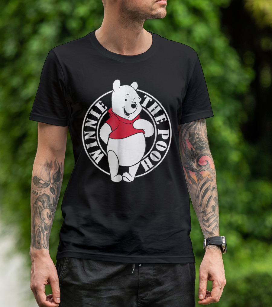 Winnie The Pooh Disney Character Circle Stamp T-Shirt