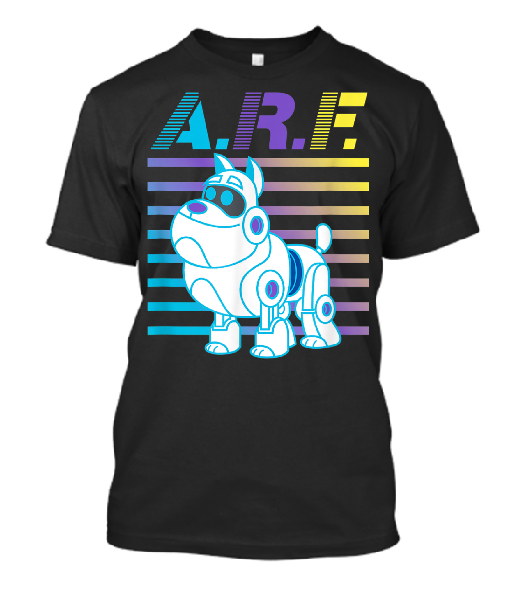 Disney Puppy Dog Pals A.R.F. Robo Dog Stripes T-Shirt