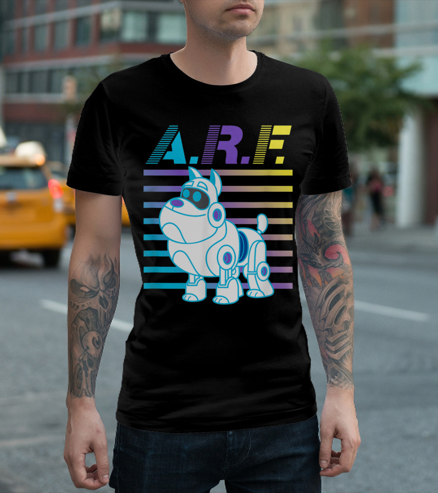 Disney Puppy Dog Pals A.R.F. Robo Dog Stripes T-Shirt