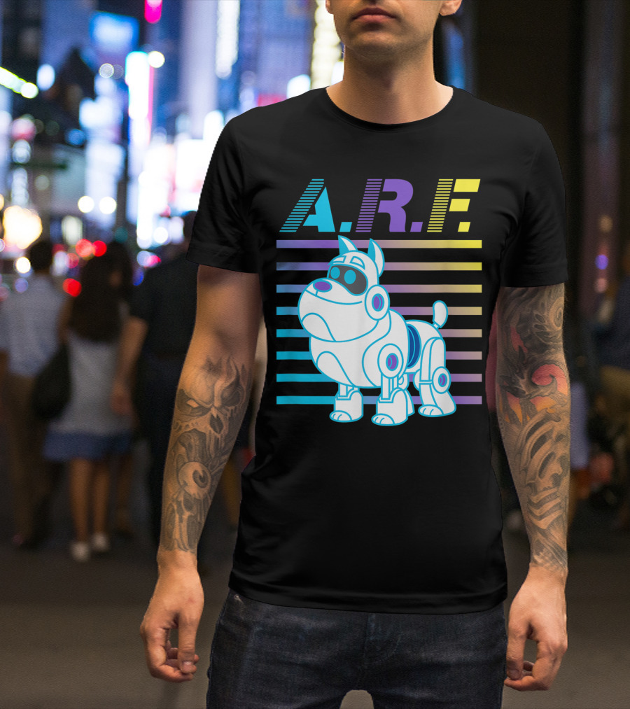Disney Puppy Dog Pals A.R.F. Robo Dog Stripes T-Shirt