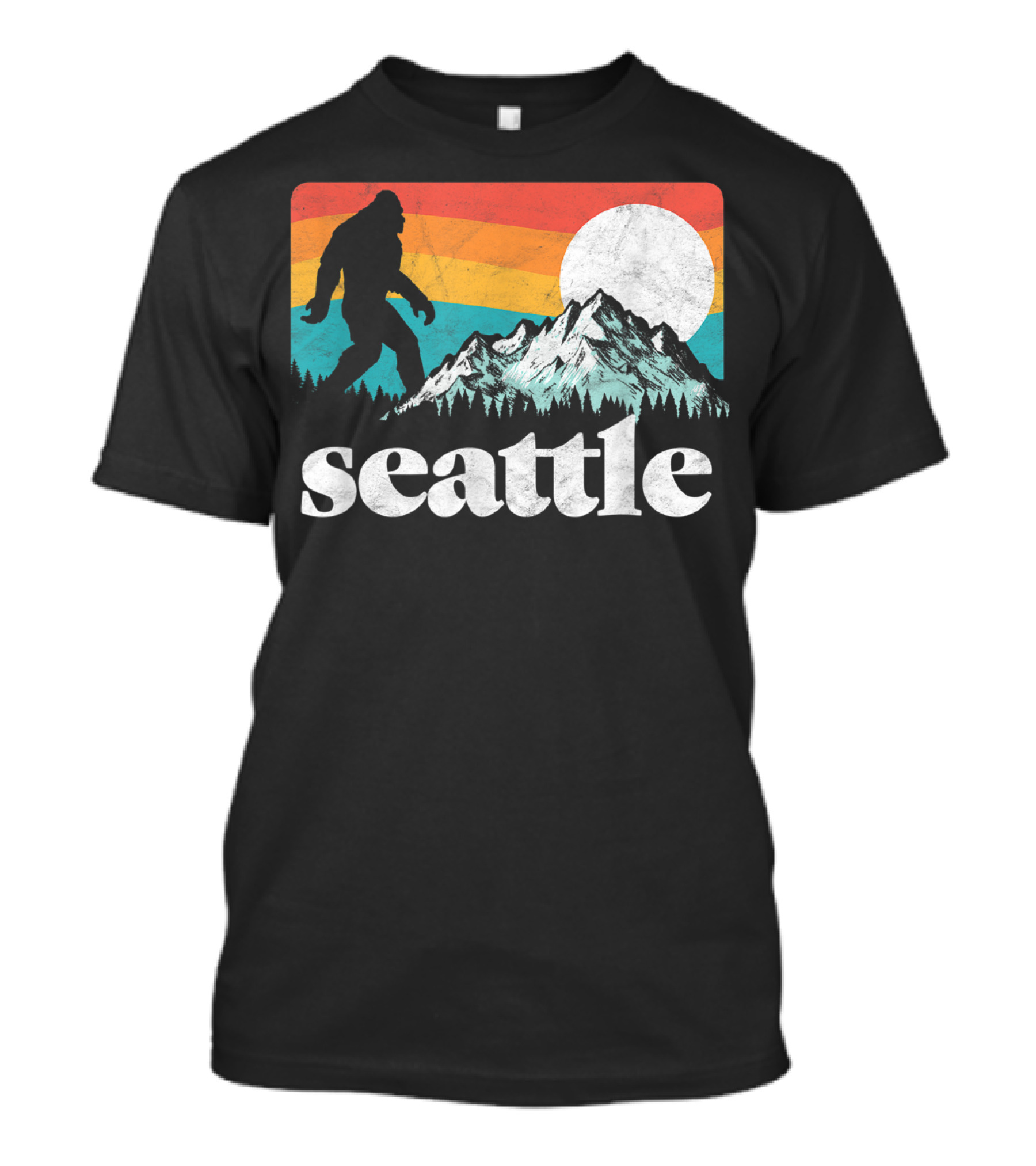 Seattle Bigfoot Mountains T-Shirt