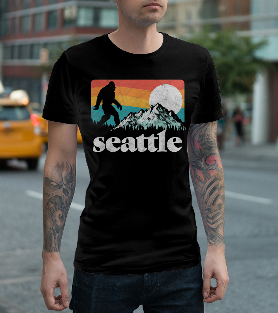 Seattle Bigfoot Mountains T-Shirt