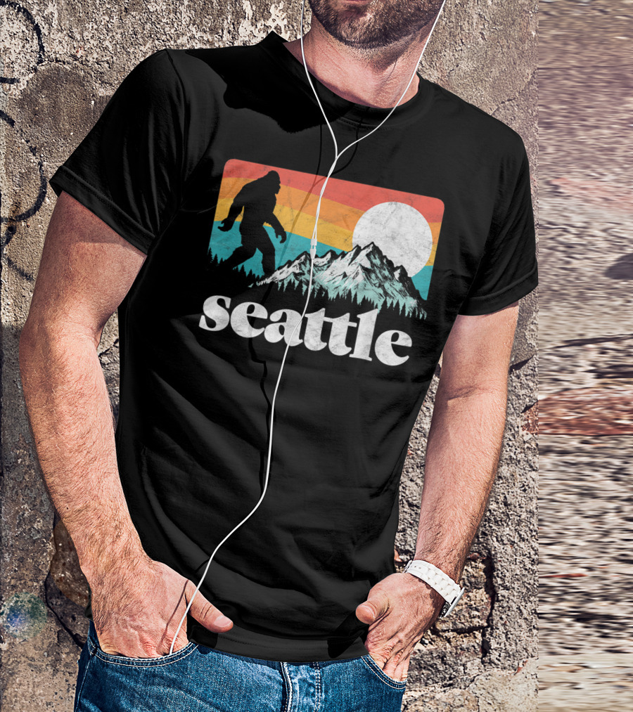 Seattle Bigfoot Mountains T-Shirt