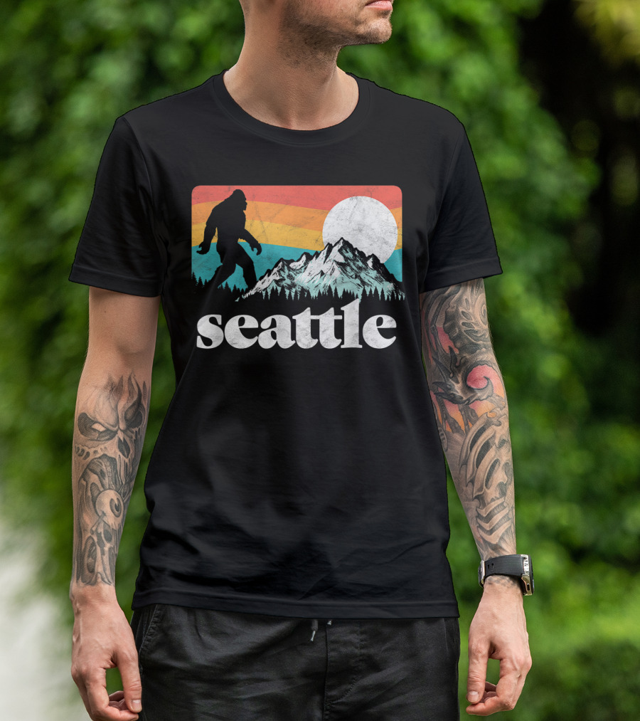 Seattle Bigfoot Mountains T-Shirt