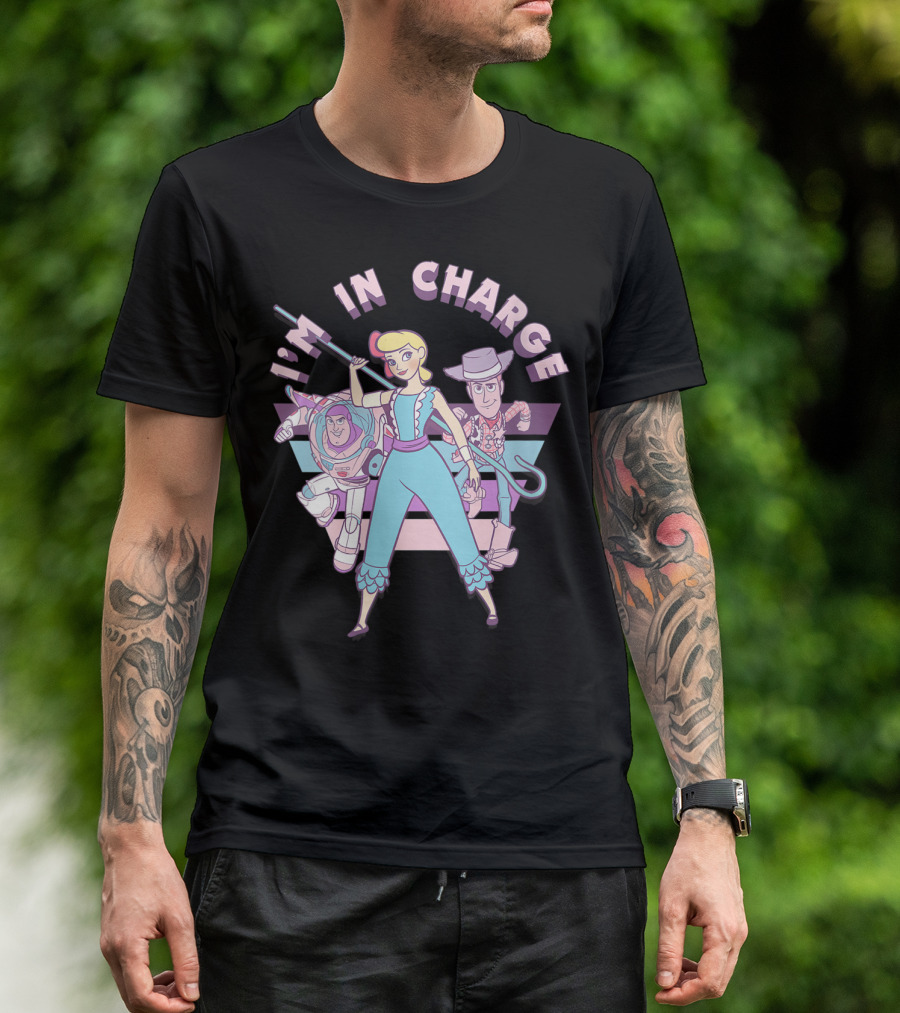 I'm In Charge Disney Pixar Toy Story Little Bo Peep Buzz Lightyear Woody T-Shirt