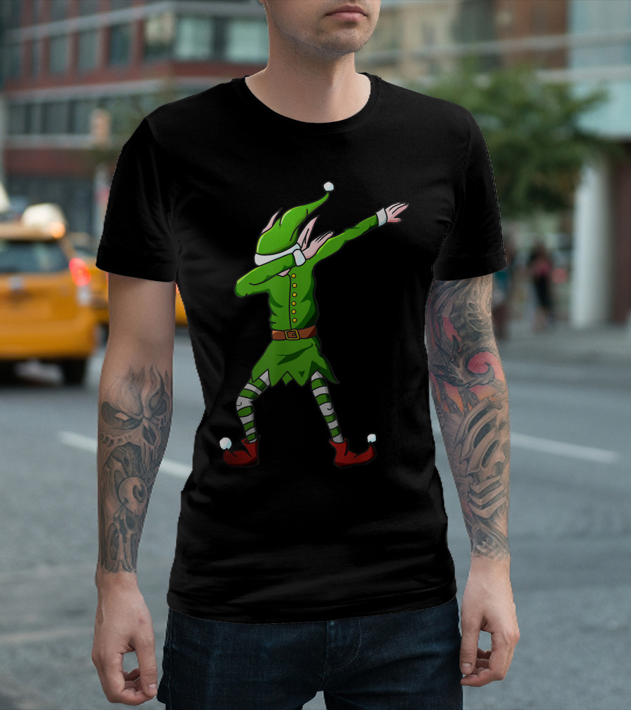 Christmas Dabbing Elf Squad Festive Dance Moves T-Shirt
