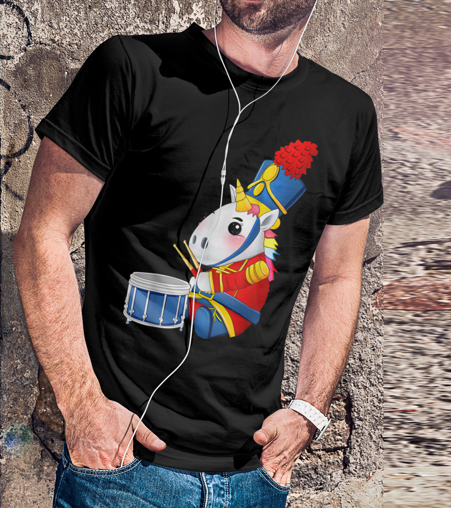 Drumline Unicorn Snare Percussion Marching Band T-Shirt
