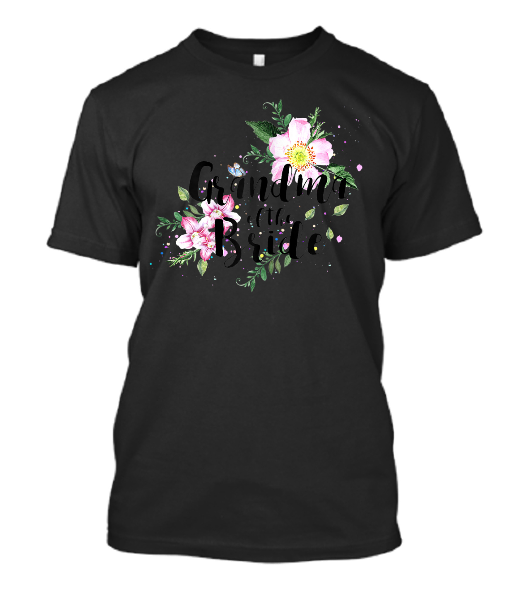 Grandma Of The Bride Floral Bridal Party T-Shirt