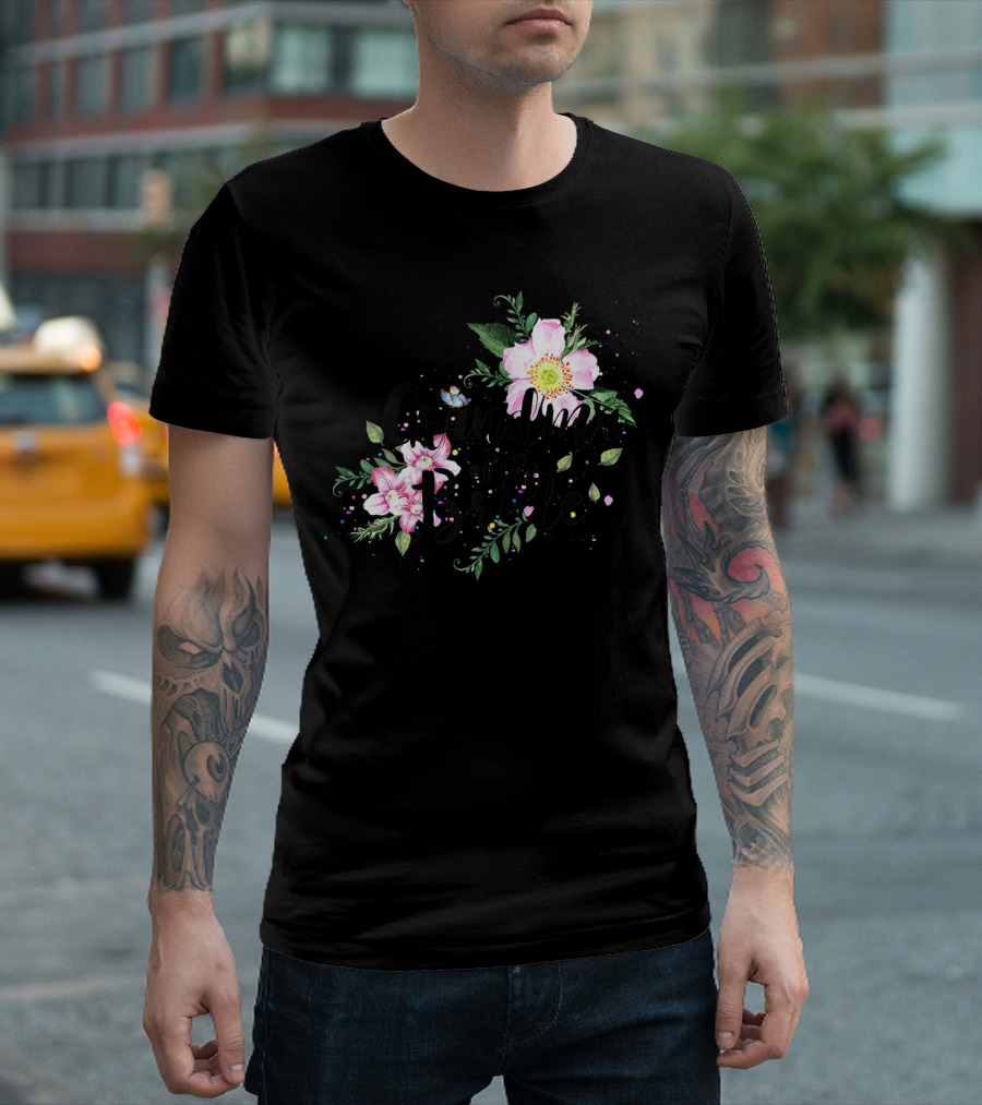 Grandma Of The Bride Floral Bridal Party T-Shirt