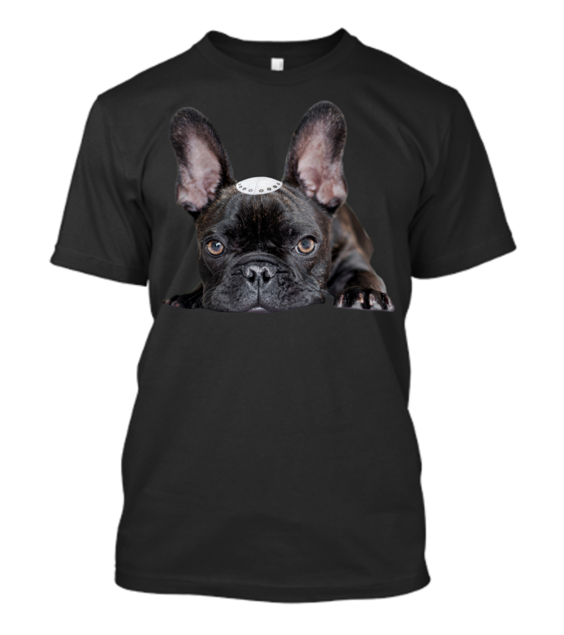 French Bulldog With Yarmulke Celebrating Hanukkah T-Shirt
