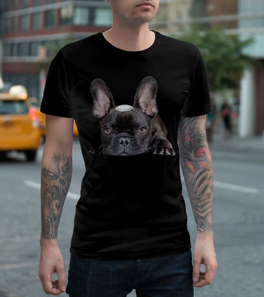 French Bulldog With Yarmulke Celebrating Hanukkah T-Shirt