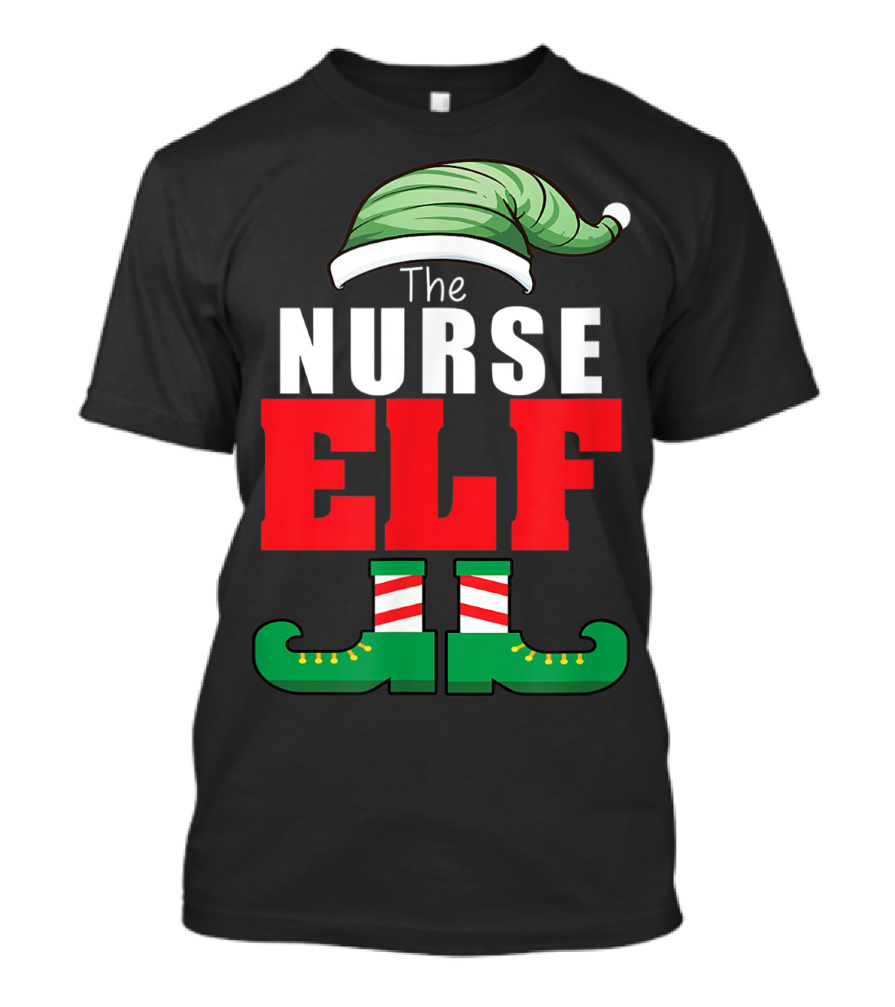 The Nurse Elf Funny Matching Family Group Holiday T-Shirt