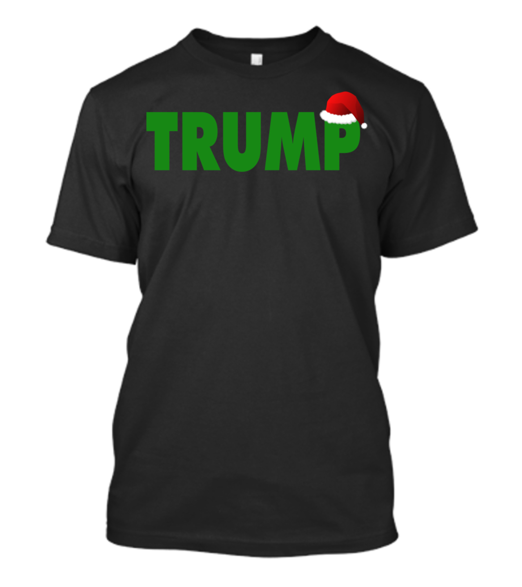 Trump Christmas Santa Hat Funny Republican President T-Shirt