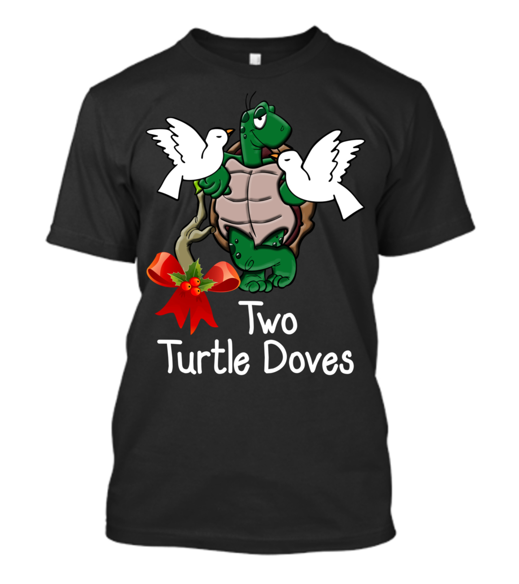 Funny Two Turtle Doves Twelve Days Christmas Holiday T-Shirt