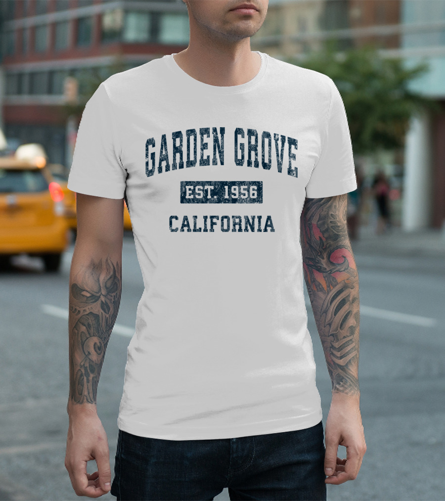 Garden Grove California Est. 1956 Vintage Sports Navy T-Shirt