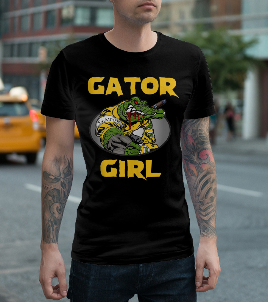 Gator Girl Tough Alligator with Cigar T-Shirt