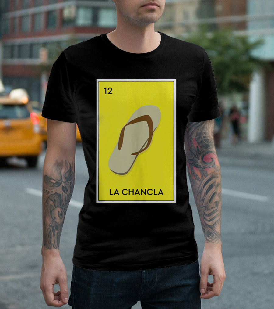 La Chancla Loteria 12 Mexican Aztec Flag Mexico T-Shirt