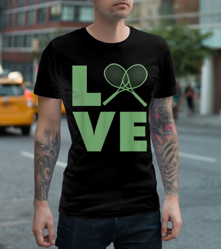 Love Tennis Players Coaches Rackets T-Shirt