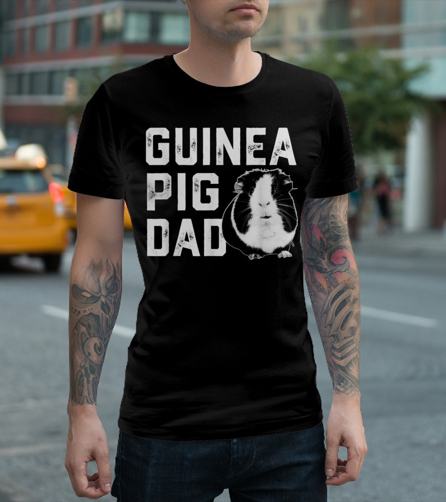Guinea Pig Dad Funny Guinea Pig Daddy Mens T-Shirt