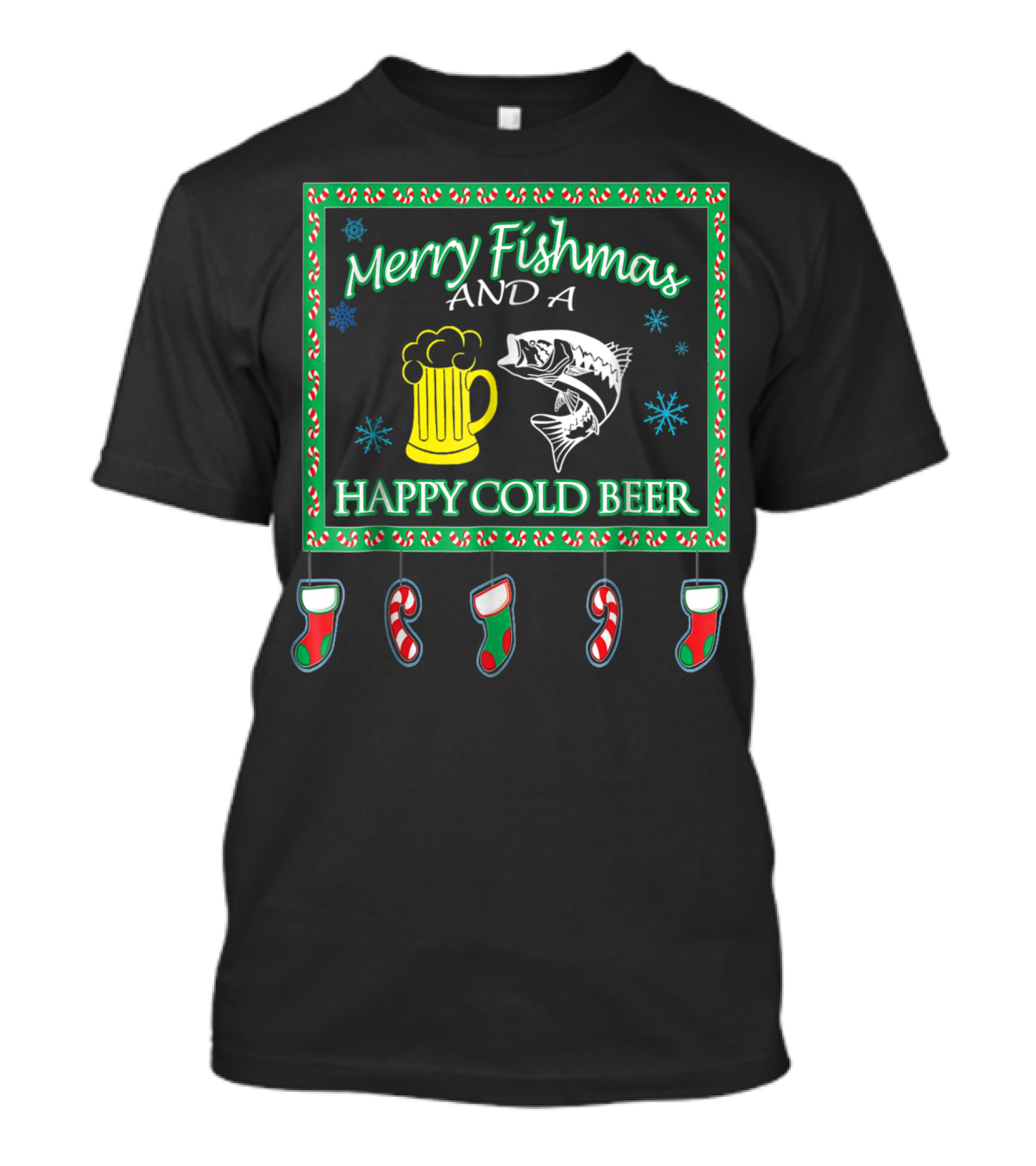 Merry Fishmas And A Happy Cold Beer T-Shirt