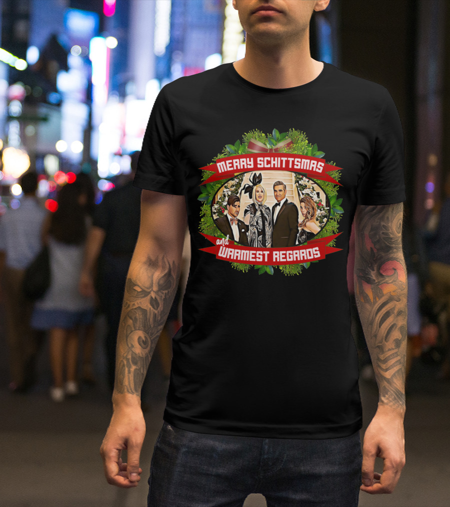Merry Schittsmas And Warmest Regards Roses Holiday T-Shirt