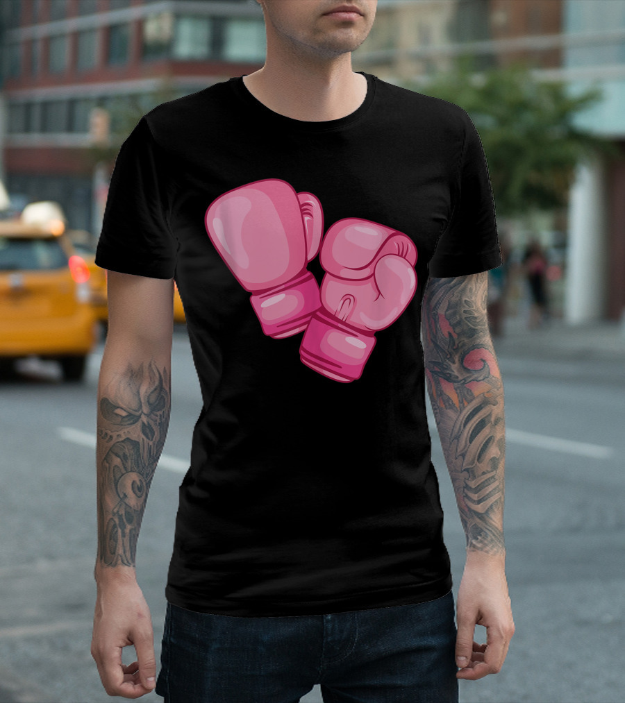 Pinkish Boxing Gloves for Boxer Chick T-Shirt