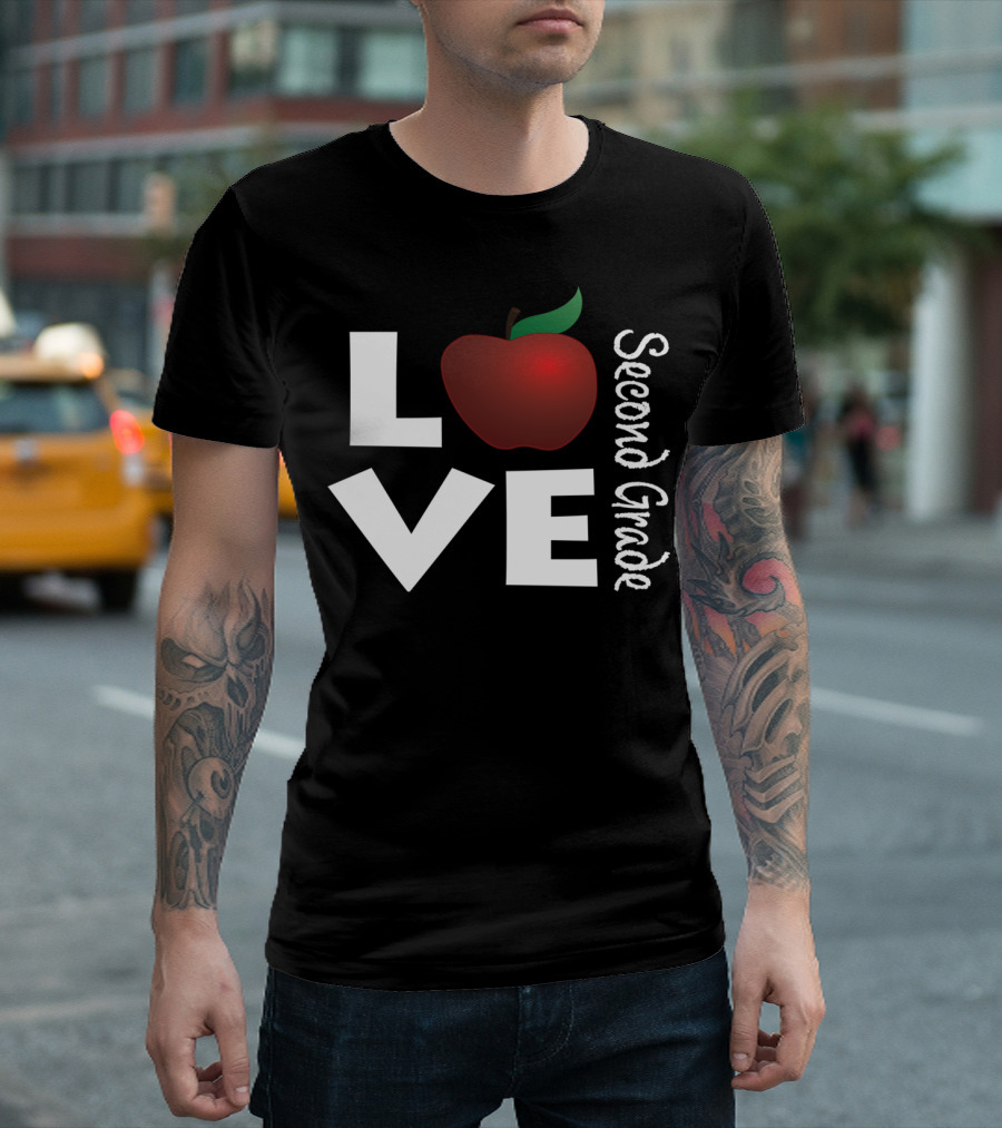 Second Grade Teacher Love Apple Teacherlife T-Shirt