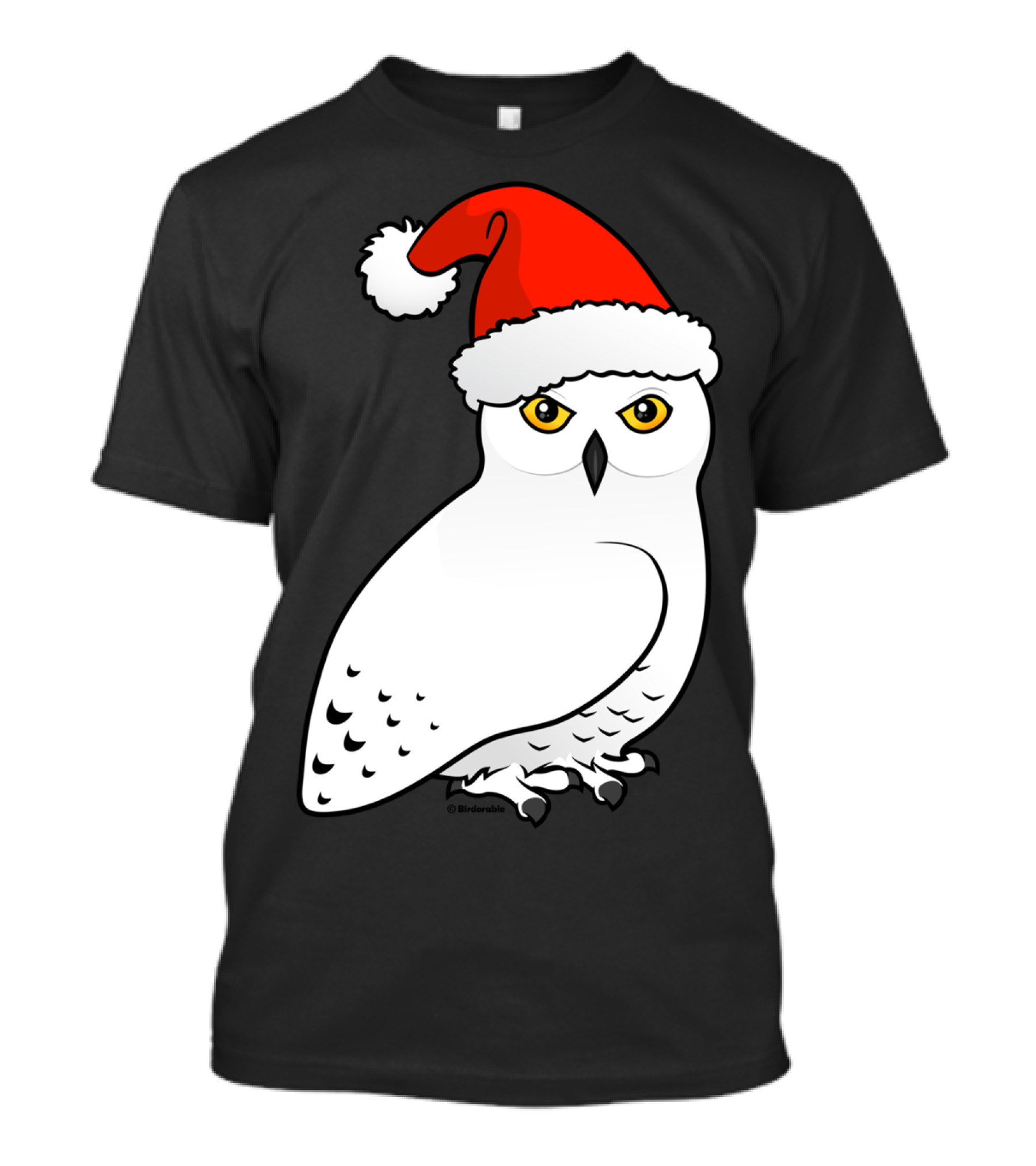 Snowy Owl In Santa Hat For Festive Holiday Season T-Shirt