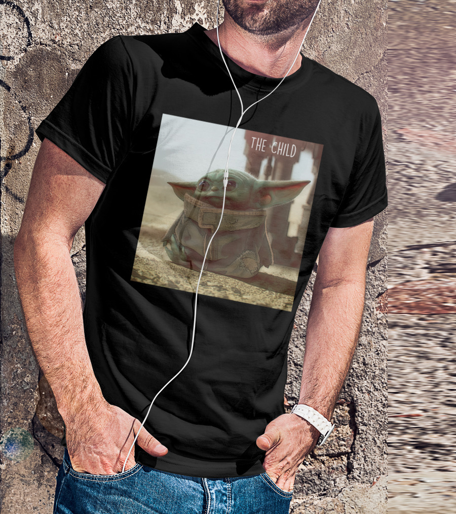Star Wars The Mandalorian The Child Cute Scene Desert Background T-Shirt