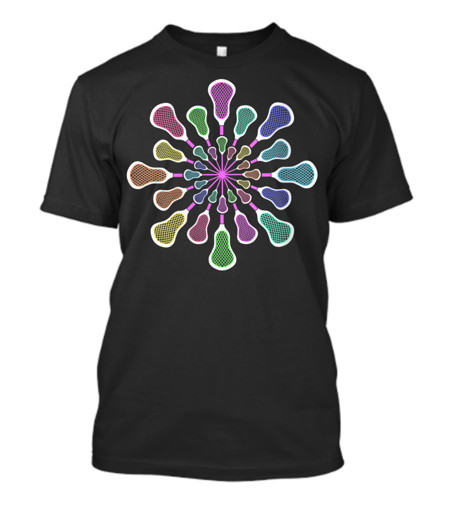 Lacrosse Sticks Starburst Cool Lax Head T-Shirt