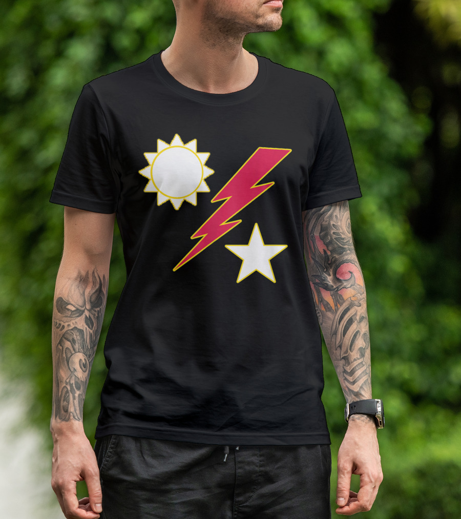 Army Ranger 75th Ranger Regiment Sun Lightning Bolt Star Crest T-Shirt