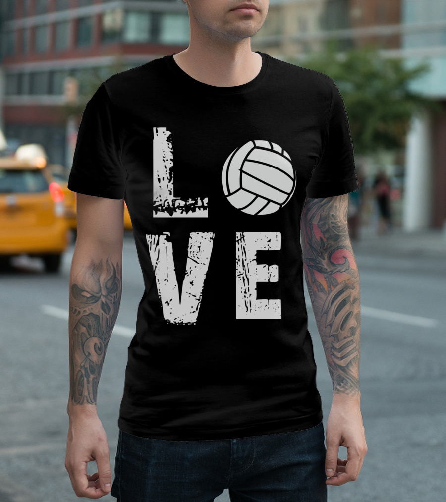 Best Girls Love Volleyball Sport with Volleyball Love T-Shirt