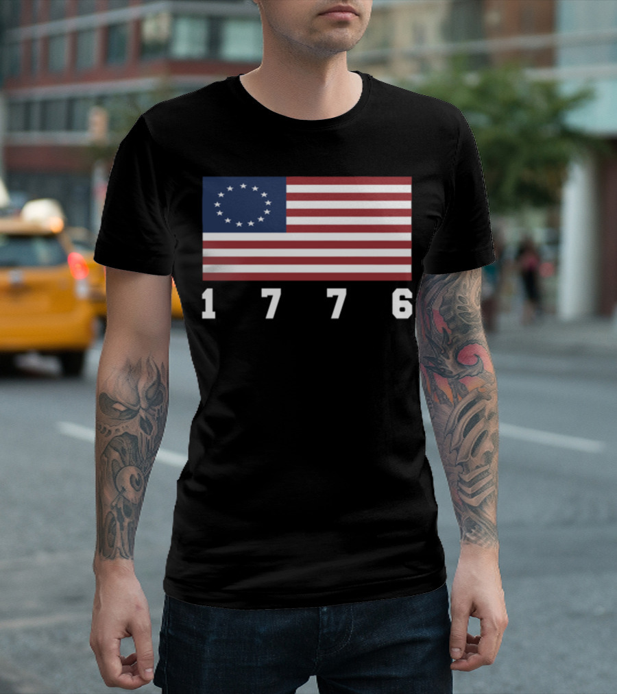 Betsy Ross Flag 1776 American Patriots Flag T-Shirt
