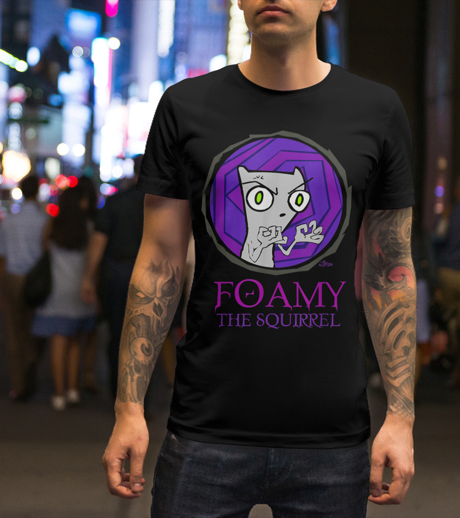 Foamy The Squirrel Classic Series Angry Cartoon Character T-Shirt