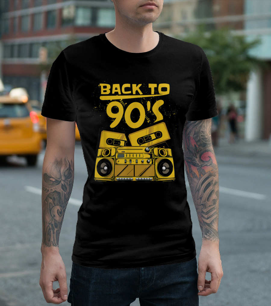 Back To 90'S Vintage Cassette Tape Boombox Classic 80S T-Shirt
