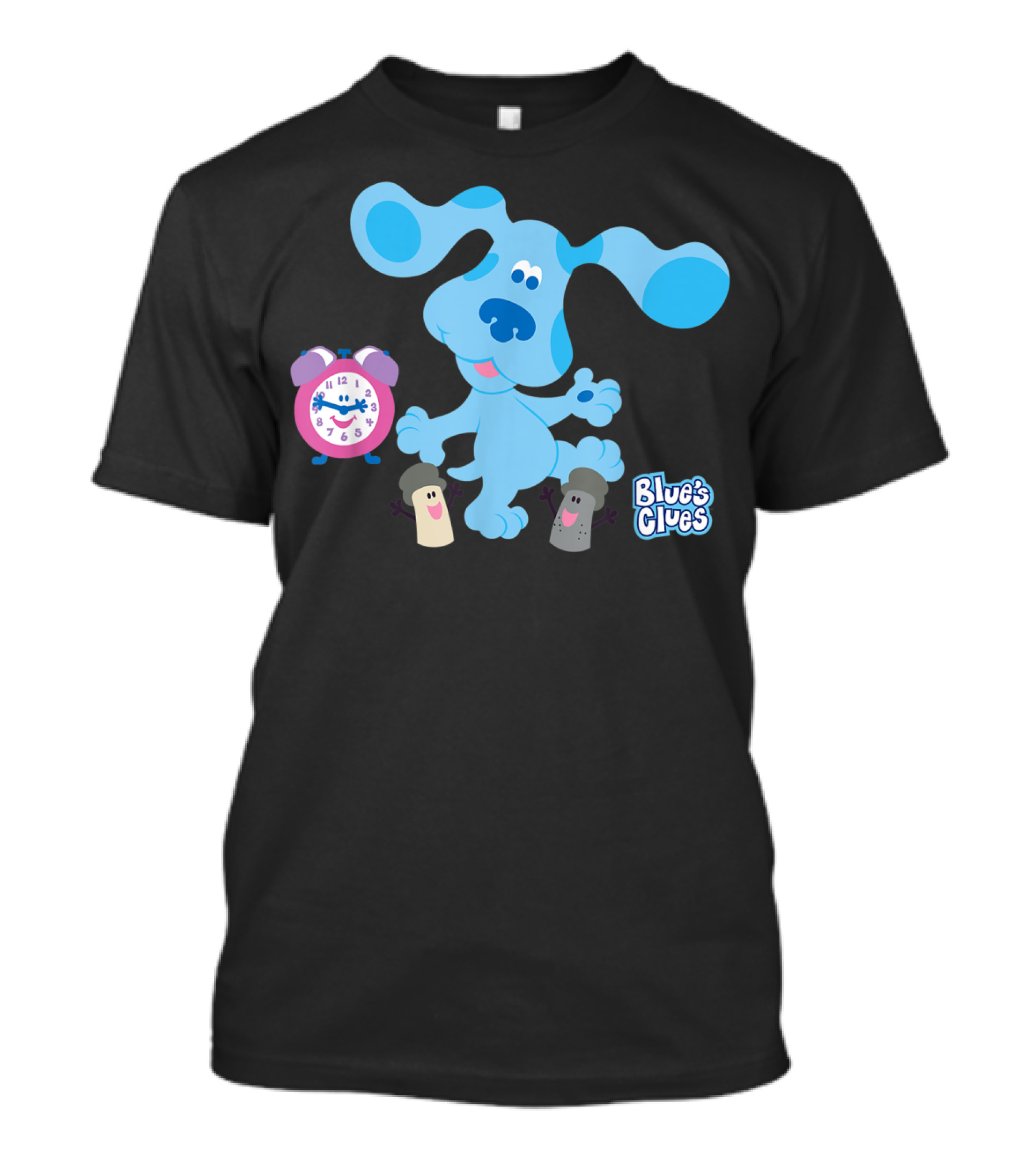 Blue's Clues Classic Group With Blue, Alarm Clock, Salt, And Pepper T-Shirt